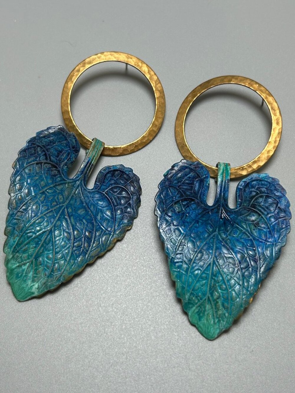 HANDMADE We Dream in Colour alocasia earrings
